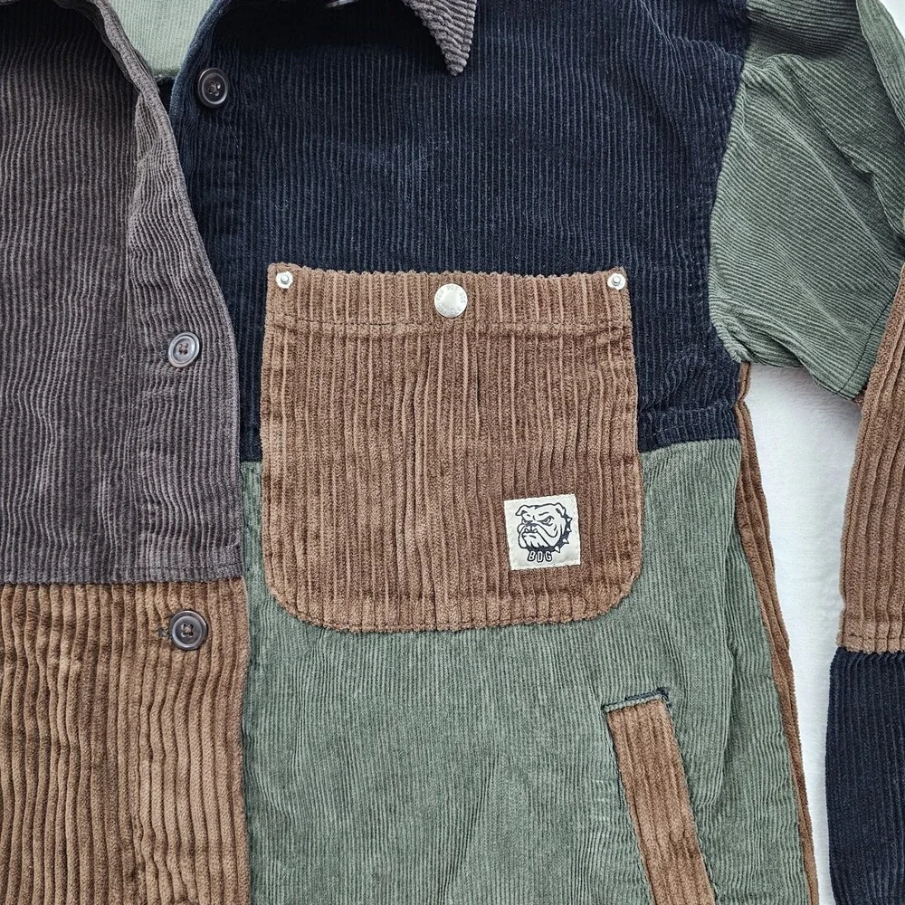 BDG Urban‎ Outfitters Royce Corduroy Patchwork Shirt Jacket Shacket Oversized XS